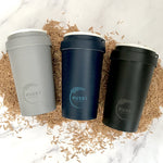 Load image into Gallery viewer, Eco-Friendly Travel Cup Small 400ml Obsidian Black by Huski