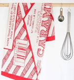 Load image into Gallery viewer, Tunnocks Caramel Wafer Wrapper Tea Towel by Gillian Kyle