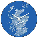 Load image into Gallery viewer, Mapped Out Scottish Wall Clock by Gillian Kyle