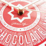 Load image into Gallery viewer, Tunnocks Teacake Wrapper Wall Clock by Gillian Kyle