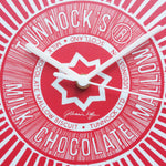 Load image into Gallery viewer, Tunnocks Teacake Wrapper Wall Clock by Gillian Kyle