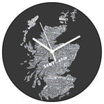 Load image into Gallery viewer, Mapped Out Scottish Wall Clock by Gillian Kyle