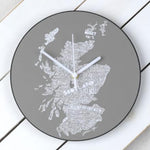 Load image into Gallery viewer, Mapped Out Scottish Wall Clock by Gillian Kyle