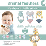 Load image into Gallery viewer, Textured Baby Animal Teether - Bertie the Lion
