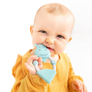 Textured Baby Animal Teether - Chewy the Hippo