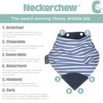 Load image into Gallery viewer, Neckerchew Teething Dribble Bib - Preppy Stripes
