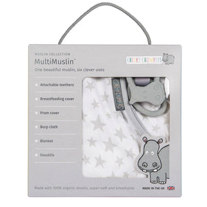 6-in-1 Multimuslin Breastfeeding Cover - Silver Stars