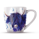 Load image into Gallery viewer, Splatter Highland Cow Bone China Mug
