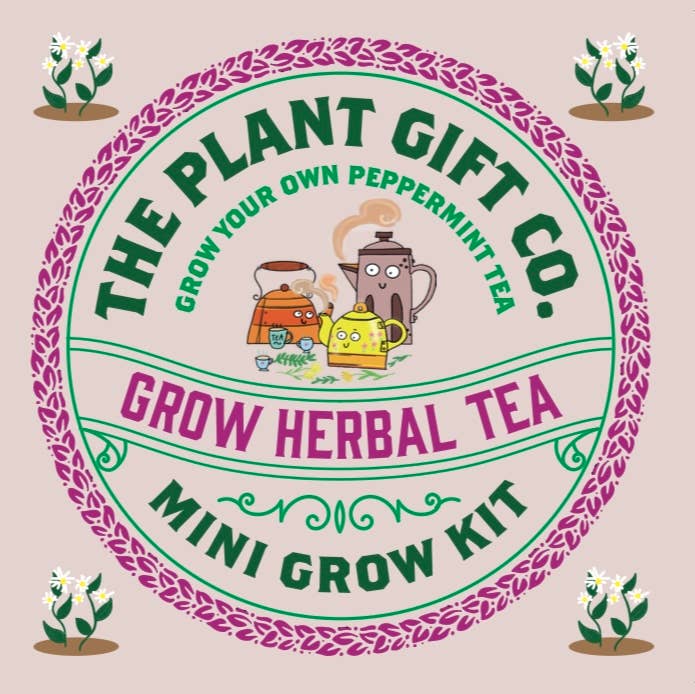 The Plant Gift Co Herbal Tea. Eco Mini Grow-Kit Peppermint