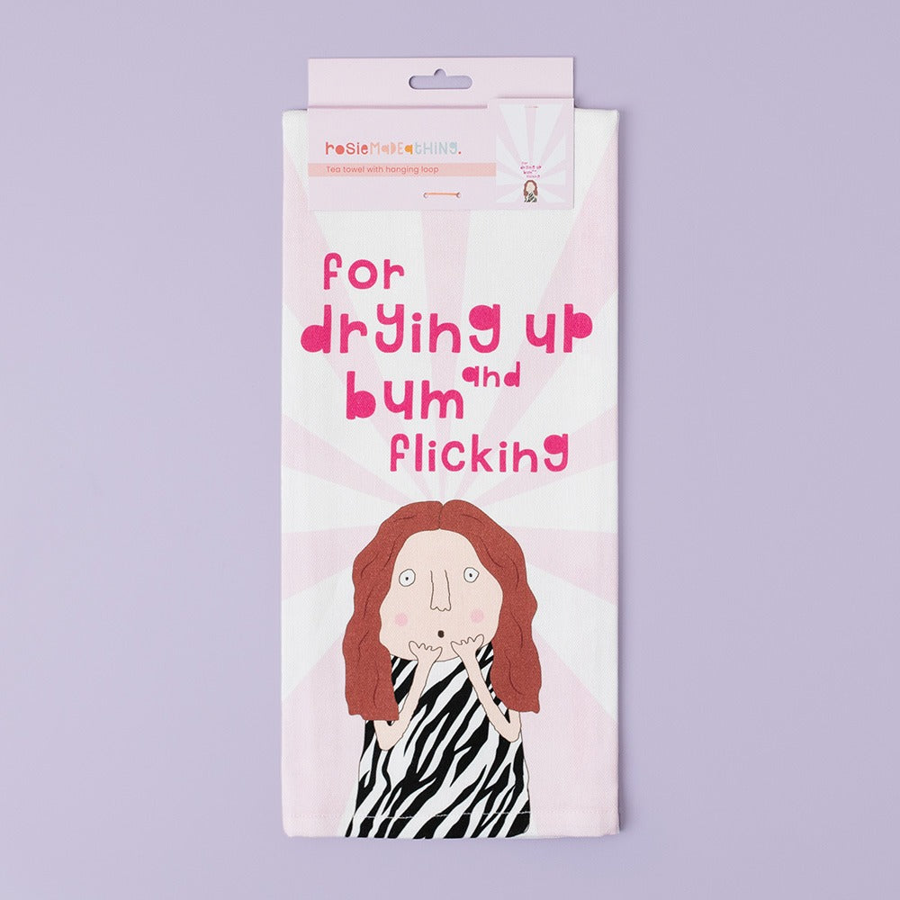 Bum Flicking Tea Towel By Rosie Made A Thing