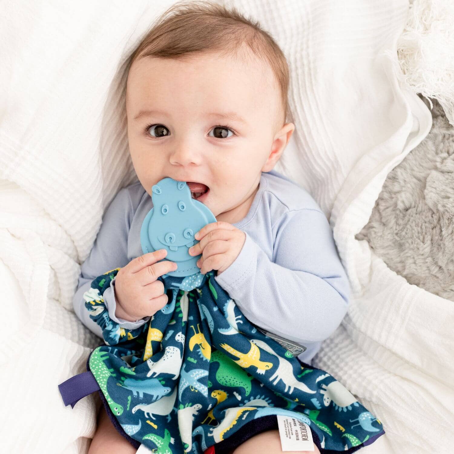 Comfortchew Baby Comforter with Teether - Baby Dino