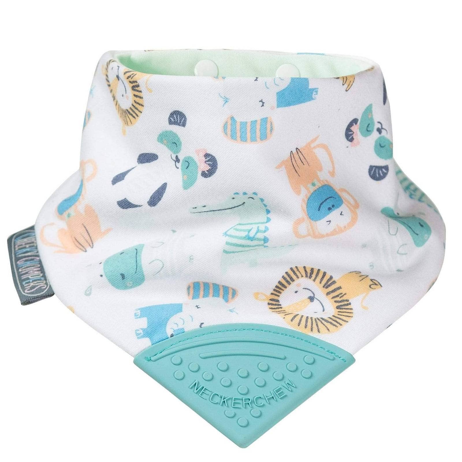 Neckerchew Teething Dribble Bib - Cheeky Animals