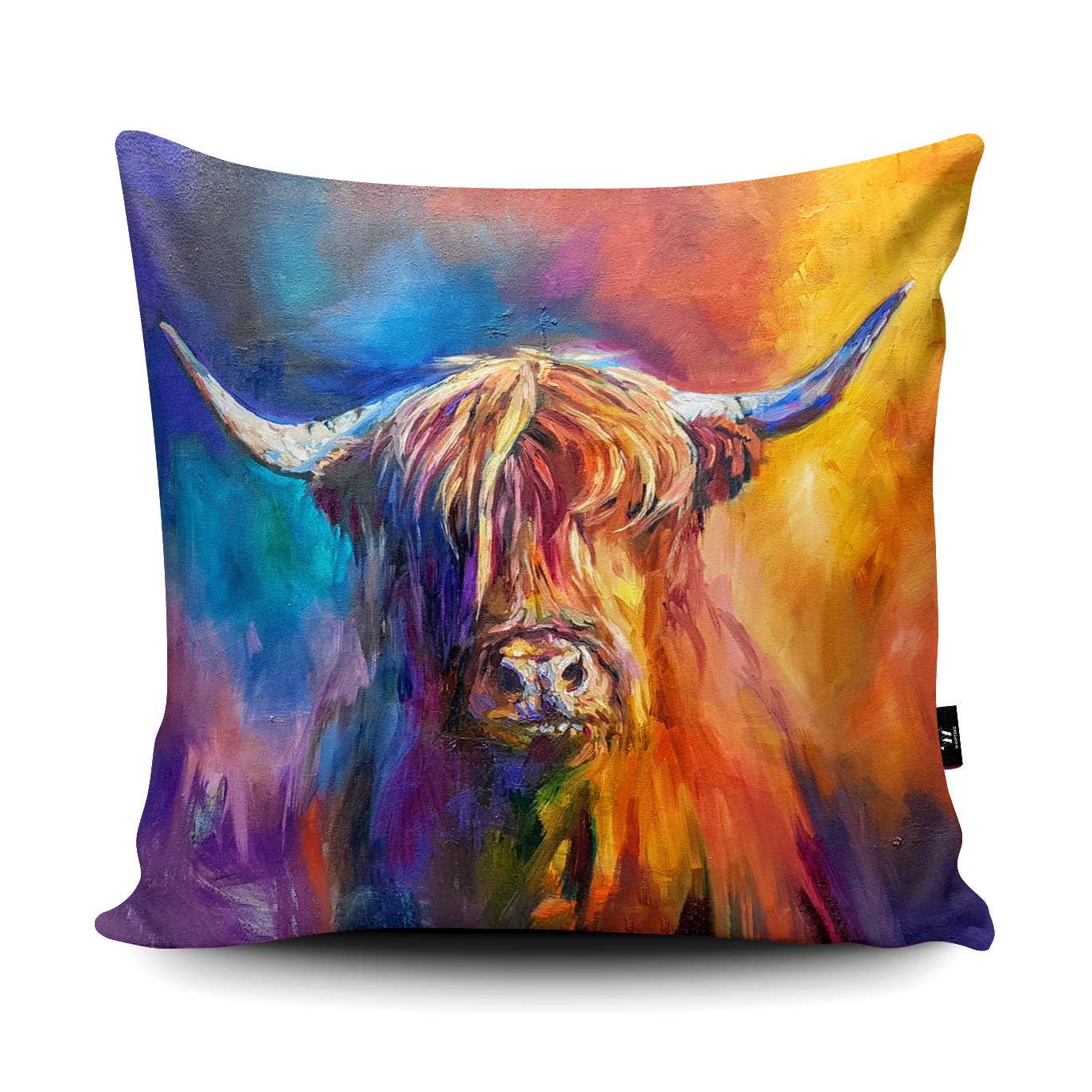 Harris Highland Cow Vegan Suede Cushion