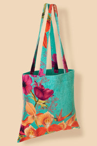 Velvet Tote Bag - Hummingbird at Dusk