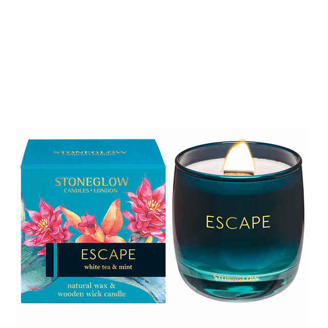 Stoneglow Infusion Escape - White Tea & Mint Scented Candle Boxed Tumbler