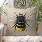 Load image into Gallery viewer, Linen Bee Vegan Suede Cushion
