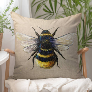 Linen Bee Vegan Suede Cushion