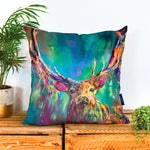 Load image into Gallery viewer, Woodland Stag Vegan Suede Cushion
