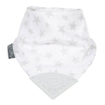 Load image into Gallery viewer, Neckerchew Teething Muslin Dribble Bib - Silver Stars
