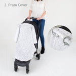 Load image into Gallery viewer, 6-in-1 Multimuslin Breastfeeding Cover - Silver Stars
