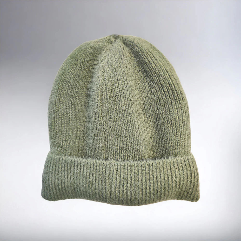 Green Fleece Lined Hat