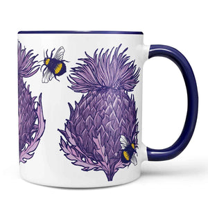 Scottish Thistle (Lilac) Chunky Mug by Gillian Kyle