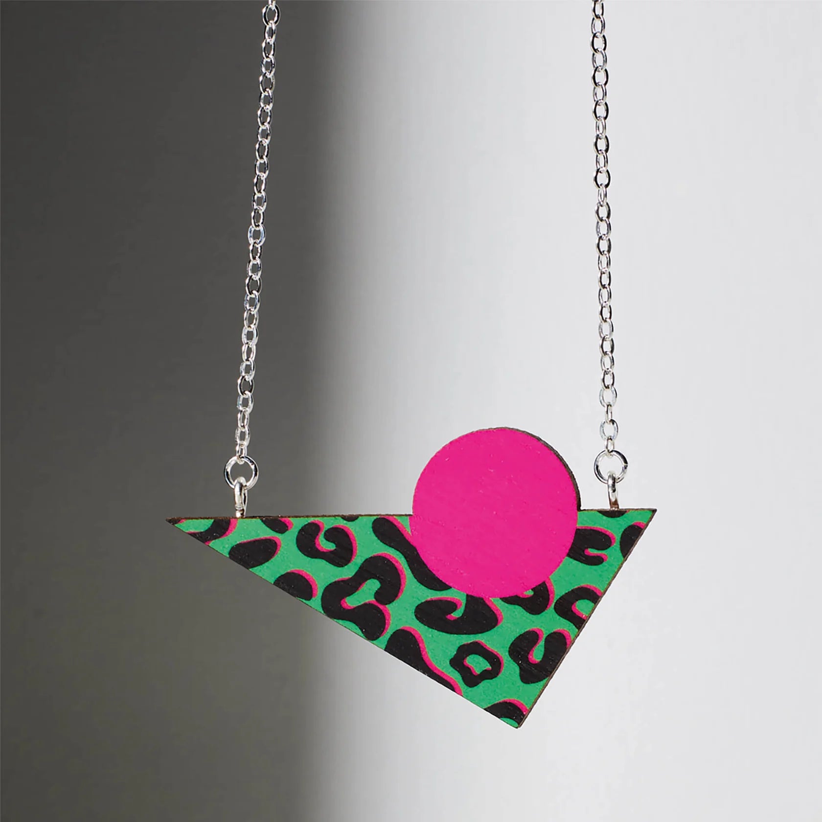 Gloria Green Leopard Print Necklace by Ishbel Watson