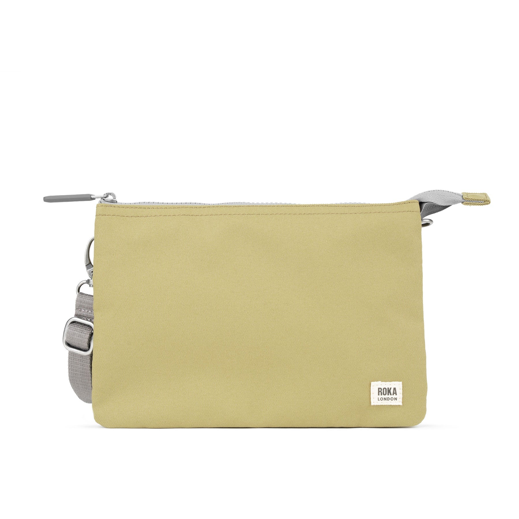 Carnaby Crossbody Recycled Canvas Bag by Roka - Khaki