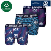 Cool De Sacs Scotland Rugby Front Row 3-Pack Technical Boxer Shorts
