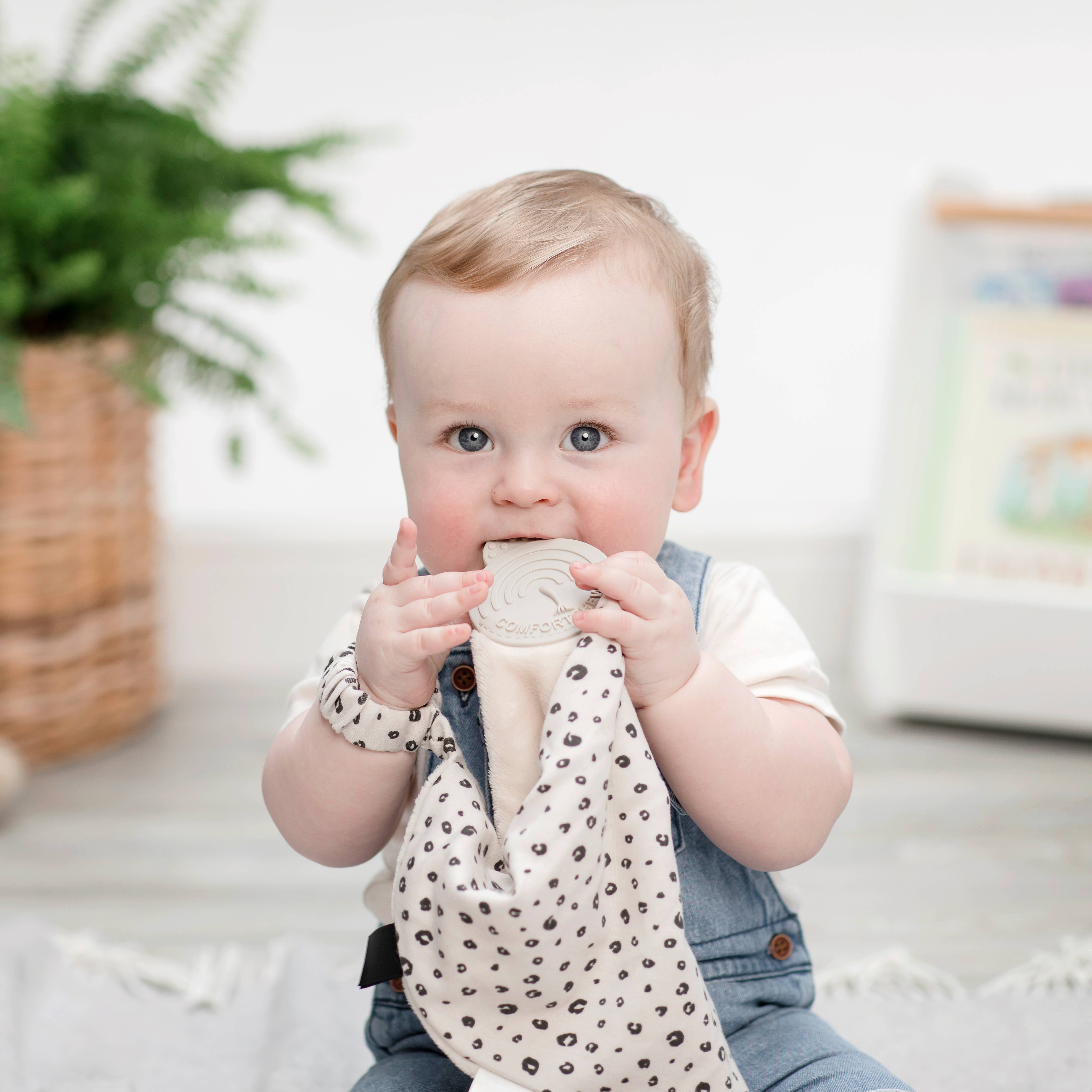 Comfortchew Baby Comforter with Teether - Leopard Spot