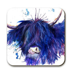 Load image into Gallery viewer, Splatter Highland Cow Coaster
