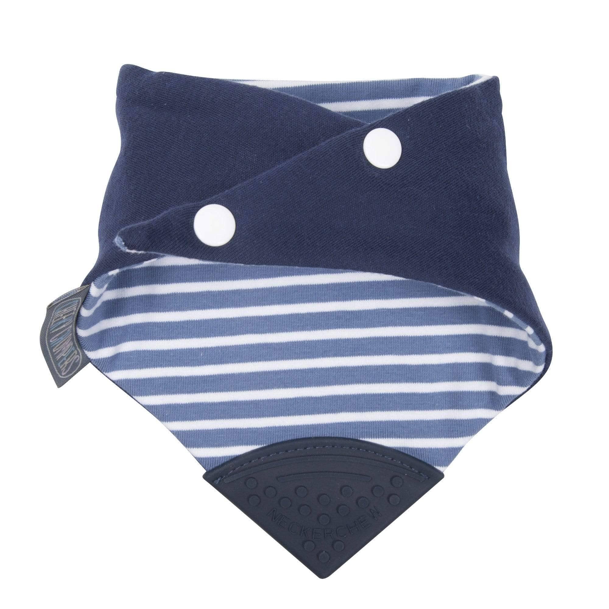 Neckerchew Teething Dribble Bib - Preppy Stripes