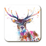 Load image into Gallery viewer, Splatter Rainbow Stag Coaster
