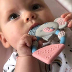 Load image into Gallery viewer, Textured Baby Animal Teether - Darcy the Elephant
