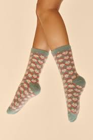 Fair Isle Cosy Socks - Sage