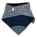 Load image into Gallery viewer, Neckerchew Teething Dribble Bib - Midnight Stars
