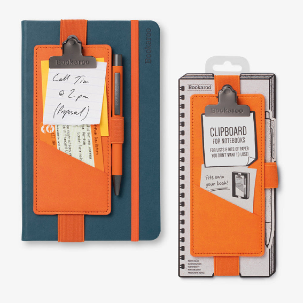 ORANGE - BOOKAROO CLIPBOARD FOR NOTEBOOKS