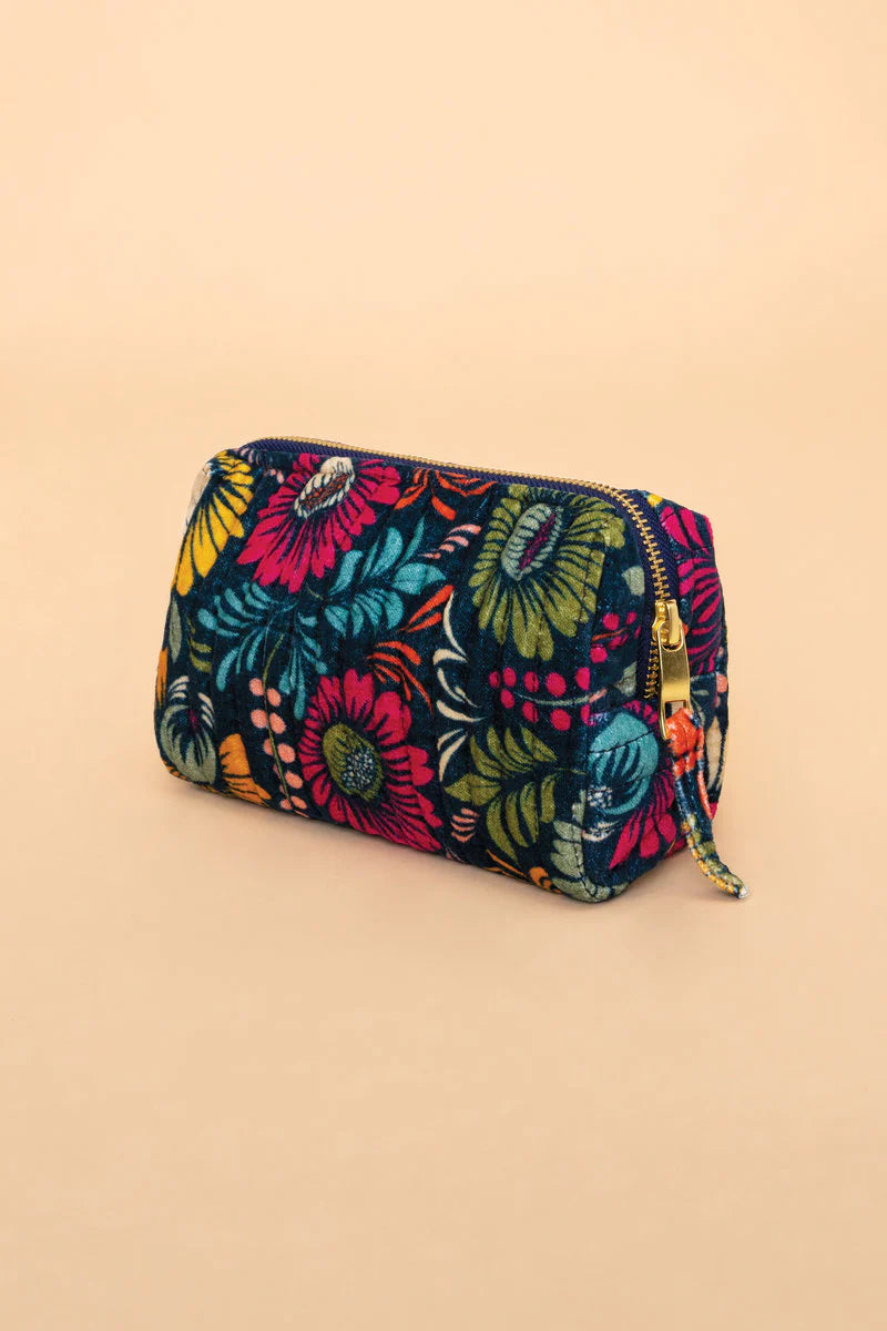 Powder Small Quilted Vanity Bag - 70s Kaleidoscope Floral