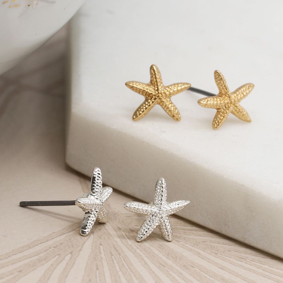 Starfish Gold and Silver Earring Set by Peace of Mind