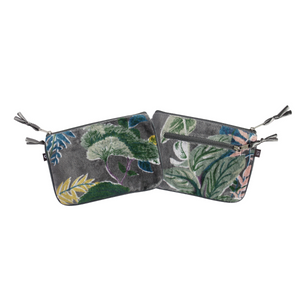 Botanical Velvet Juliet Purse in Grey by Earth Squared