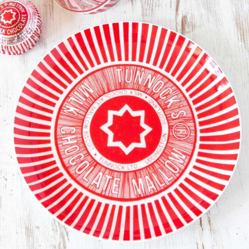 Tunnocks Tea Cake Wrapper Biscuit Plate by Gillian Kyle