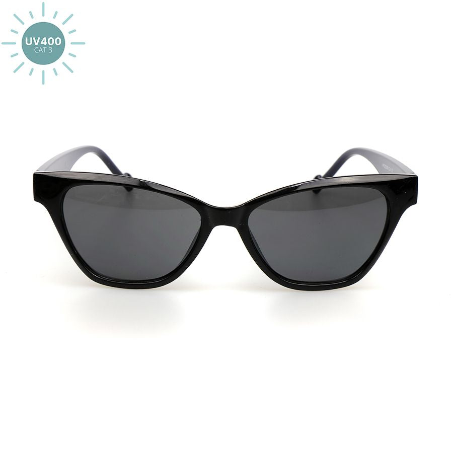 Classic Black Demi Frame Sunglasses by Peace of Mind