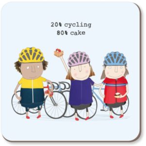 Cycling Cake Girl Coaster by Rosie Made A Thing