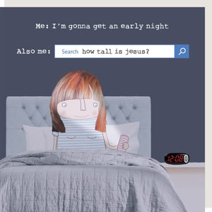 Early Night Greetings Card by Rosie Made a Thing