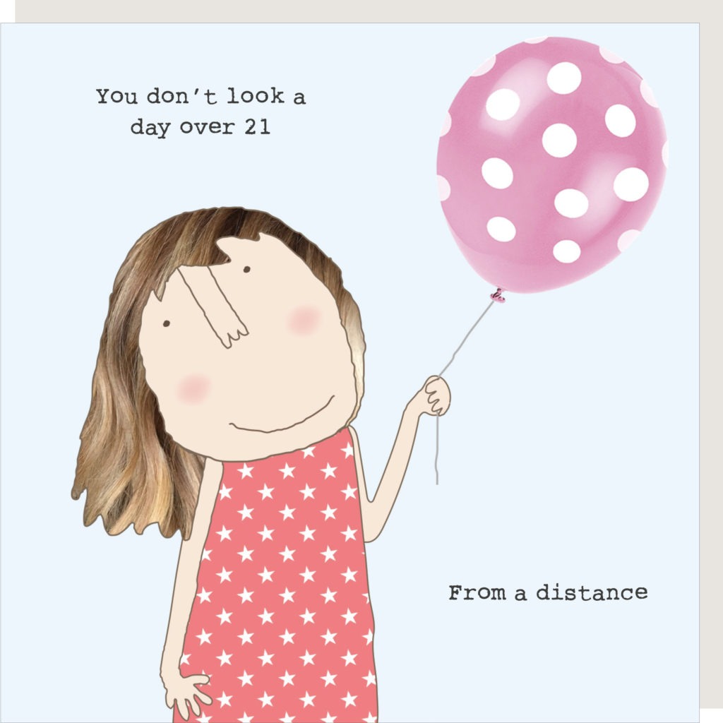Distance Birthday Greetings Card by Rosie Made a Thing