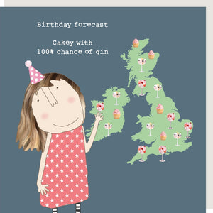 Birthday Forecast Greetings Card by Rosie Made a Thing
