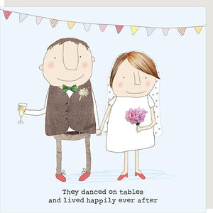 Dance On Tables Wedding Greetings Card by Rosie Made a Thing