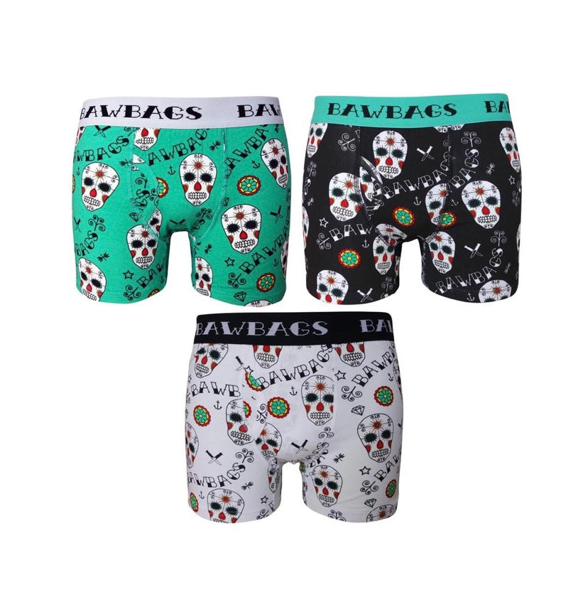 Day of the Dead Boxer Shorts 3 Pack by Bawbags