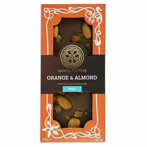 Orange & Almond Milk Chocolate 100g by Chocolate Tree