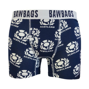 Scotland Rugby Badge Cotton Boxer Shorts By Bawbags